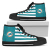 American Flag Miami Dolphins High Top Shoes