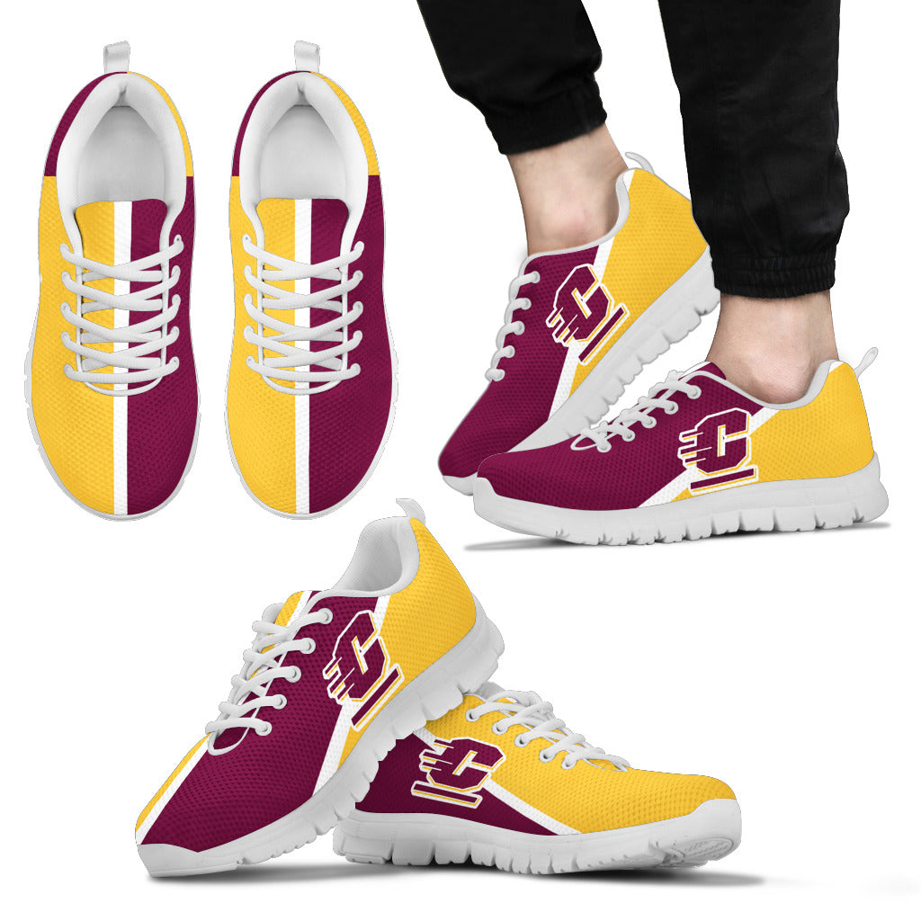 Dynamic Aparted Colours Beautiful Logo Central Michigan Chippewas Sneakers