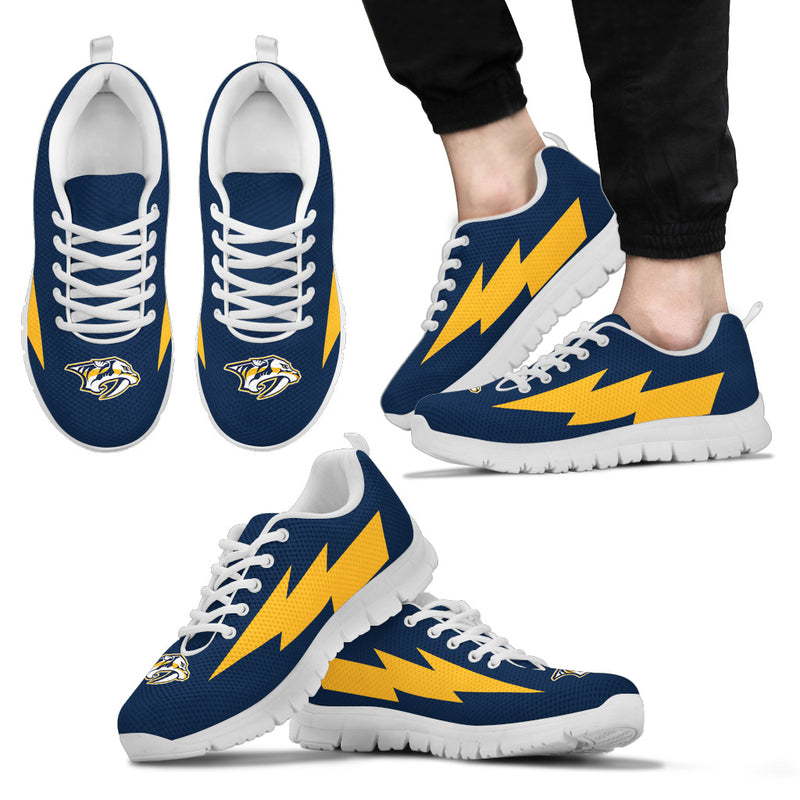 Gorgeous Nashville Predators Sneakers Thunder Lightning Amazing Logo