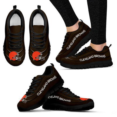 Wave Red Floating Pattern Cleveland Browns Sneakers