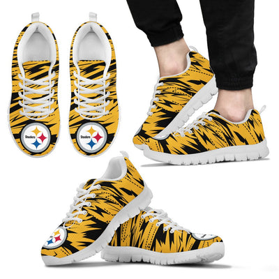 Brush Strong Cracking Comfortable Pittsburgh Steelers Sneakers