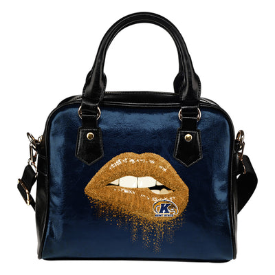 Beautiful Lips Elegant Logo Kent State Golden Flashes Shoulder Handbags