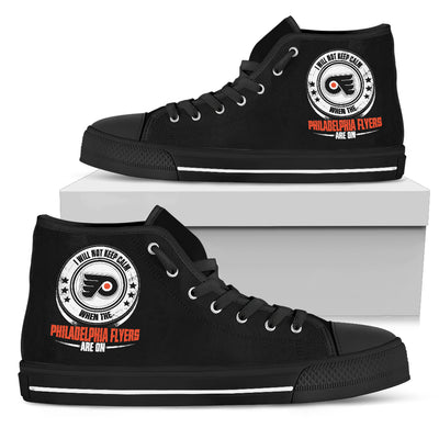 I Will Not Keep Calm Amazing Sporty Philadelphia Flyers High Top Shoes