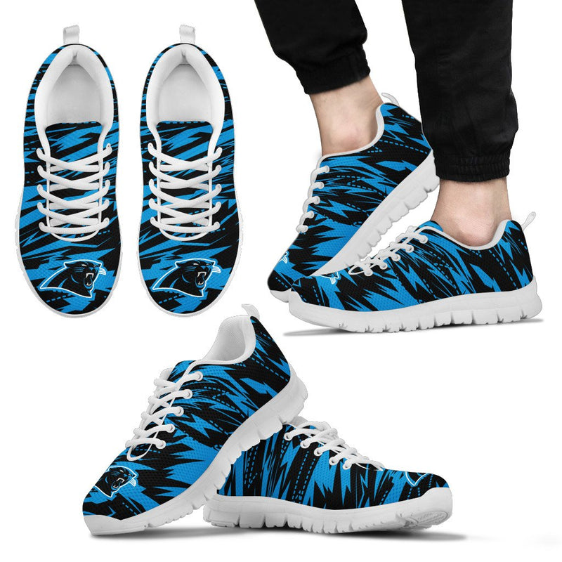 Brush Strong Cracking Comfortable Carolina Panthers Sneakers
