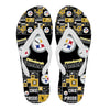 Colorful Pride Flag Pittsburgh Steelers Flip Flops