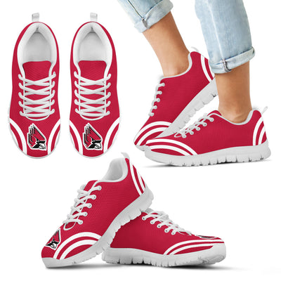 Lovely Curves Stunning Logo Icon Ball State Cardinals Sneakers