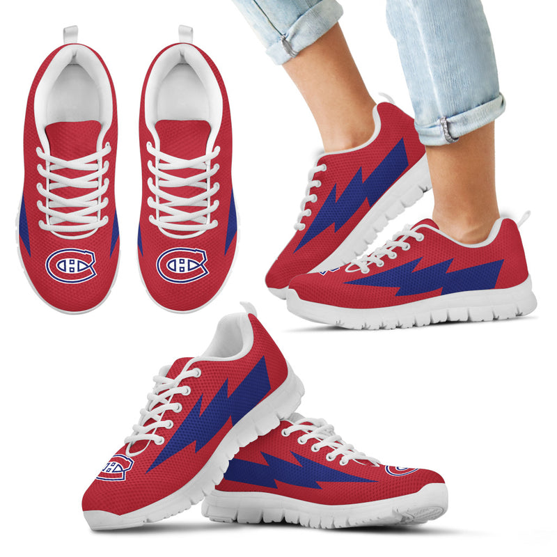 Great Montreal Canadiens Sneakers Thunder Lightning Amazing Logo
