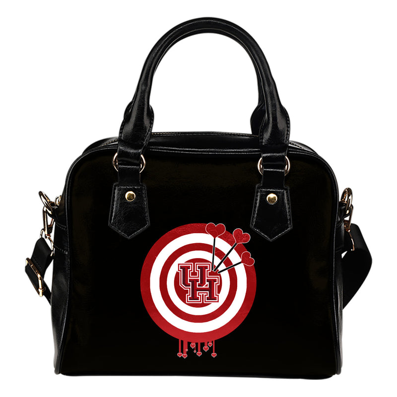 Valentine Sweet Houston Cougars Dart Couple Love Shoulder Handbags