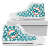 Puzzle Logo With Miami Dolphins High Top Shoes