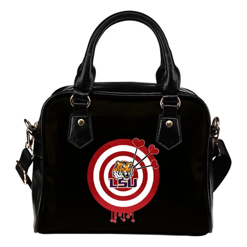 Valentine Sweet LSU Tigers Dart Couple Love Shoulder Handbags