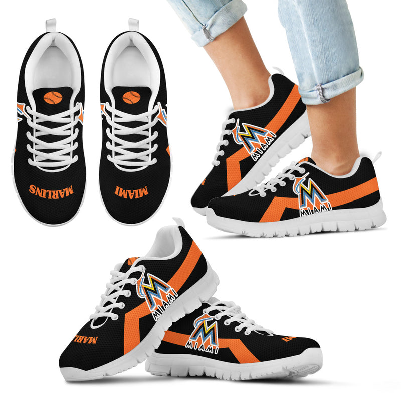 Miami Marlins Line Logo Sneakers