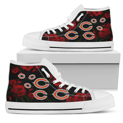 Lovely Rose Thorn Incredible Chicago Bears High Top Shoes