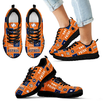 Colorful Pride Flag Houston Astros Sneakers