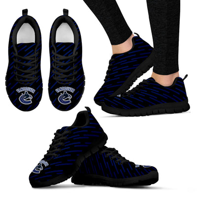 Marvelous Striped Stunning Logo Vancouver Canucks Sneakers