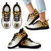 Custom Printed Boston Bruins Sneakers Leopard Pattern Awesome