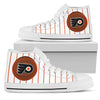 Straight Line With Deep Circle Philadelphia Flyers High Top Shoes