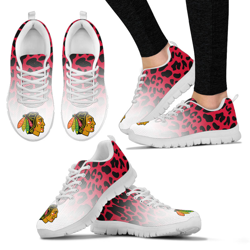 Beautiful Chicago Blackhawks Sneakers Leopard Pattern Awesome