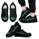 Wave Red Floating Pattern New York Jets Sneakers