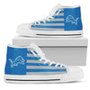 American Flag Detroit Lions High Top Shoes