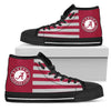 American Flag Alabama Crimson Tide High Top Shoes