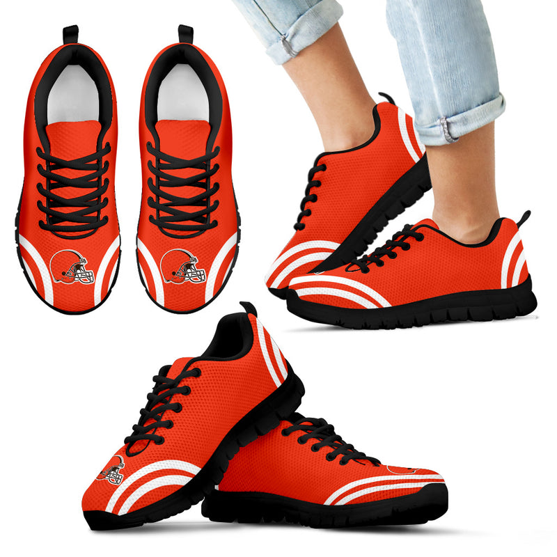Lovely Curves Stunning Logo Icon Cleveland Browns Sneakers