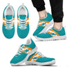 Three Colors Vertical Miami Dolphins Sneakers