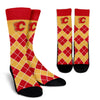 Gorgeous Calgary Flames Argyle Socks
