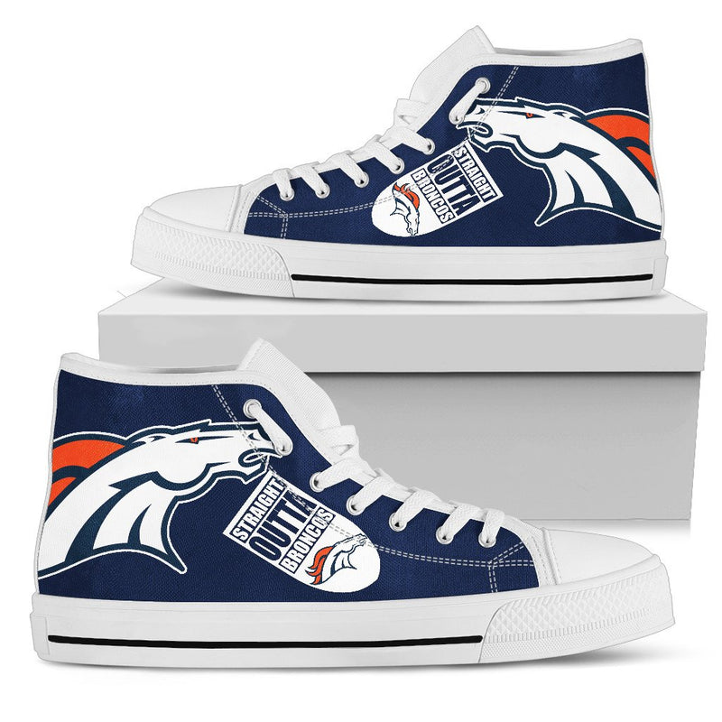 Straight Outta Denver Broncos High Top Shoes