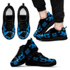 Tribal Flames Pattern Carolina Panthers Sneakers