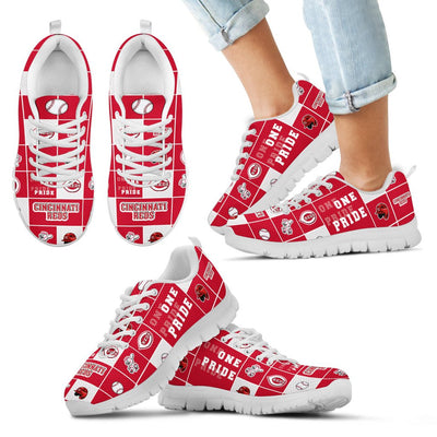 Colorful Pride Flag Cincinnati Reds Sneakers