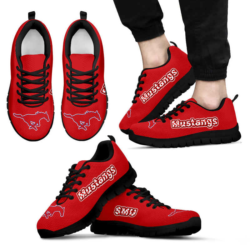 Magnificent SMU Mustangs Amazing Logo Sneakers