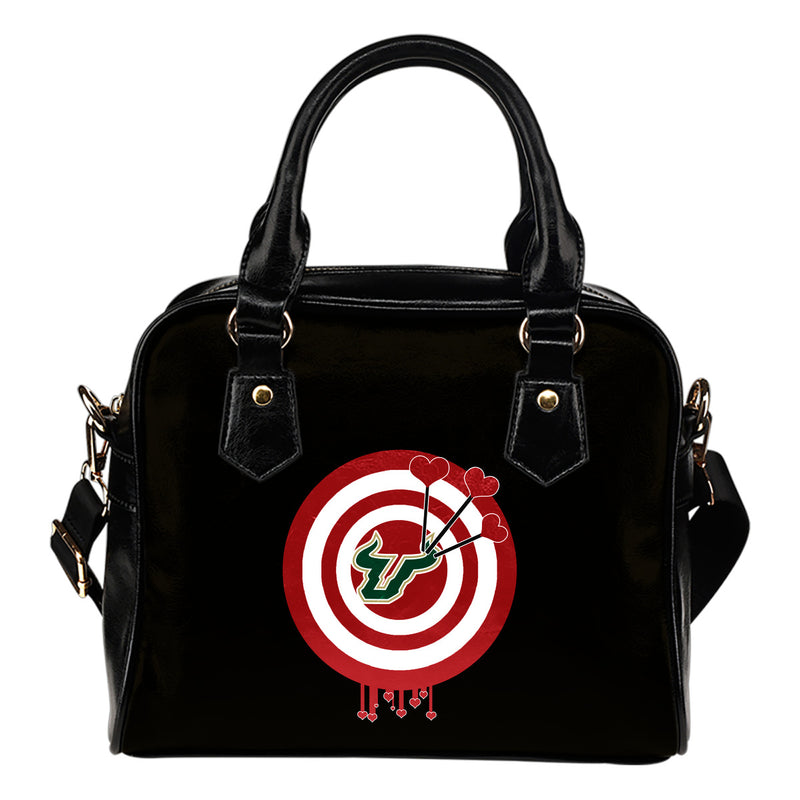 Valentine Sweet South Florida Bulls Dart Couple Love Shoulder Handbags