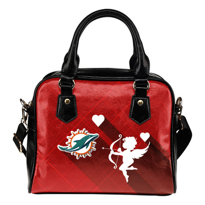 Superior Cupid Love Delightful Miami Dolphins Shoulder Handbags
