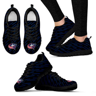 Marvelous Striped Stunning Logo Columbus Blue Jackets Sneakers