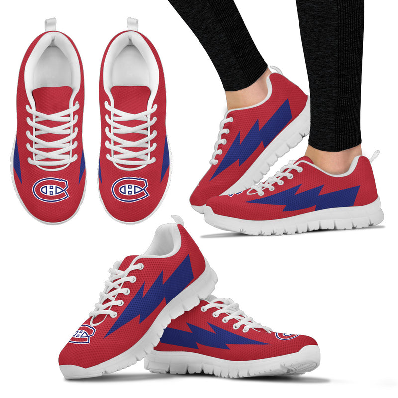 Great Montreal Canadiens Sneakers Thunder Lightning Amazing Logo
