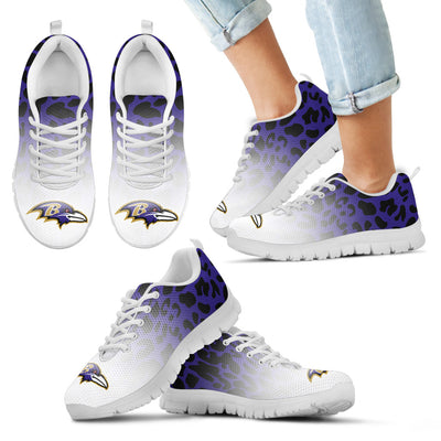 Leopard Pattern Awesome Baltimore Ravens Sneakers