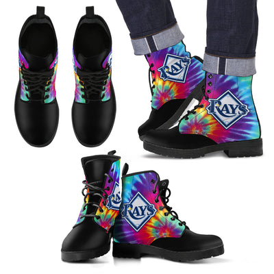 Tie Dying Awesome Background Rainbow Tampa Bay Rays Boots