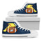 Pikachu Laying On Ball Akron Zips High Top Shoes