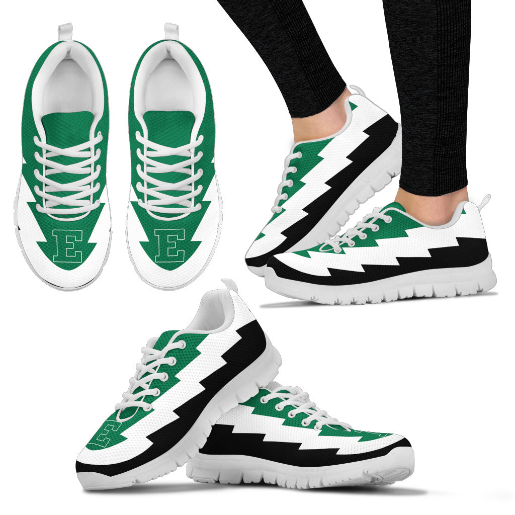 Pretty Eastern Michigan Eagles Sneakers Jagged Saws Creative Draw