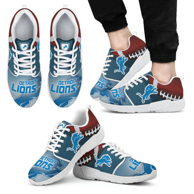 Awesome Detroit Lions Running Sneakers For Football Fan