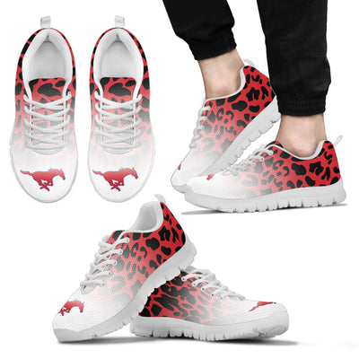 Leopard Pattern Awesome SMU Mustangs Sneakers