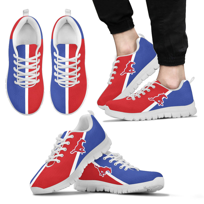 Dynamic Aparted Colours Beautiful Logo SMU Mustangs Sneakers