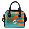 Unique Twinkle Star With Line Miami Dolphins Shoulder Handbags