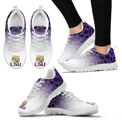 Leopard Pattern Awesome LSU Tigers Sneakers