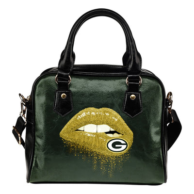 Beautiful Lips Elegant Logo Green Bay Packers Shoulder Handbags