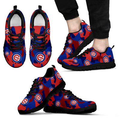 Chicago Cubs Cotton Camouflage Fabric Military Solider Style Sneakers