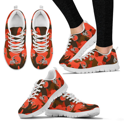 Cleveland Browns Cotton Camouflage Fabric Military Solider Style Sneakers