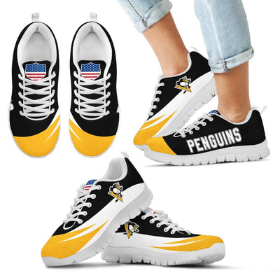 Awesome Gift Logo Pittsburgh Penguins Sneakers