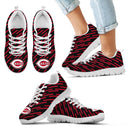 Marvelous Striped Stunning Logo Cincinnati Reds Sneakers