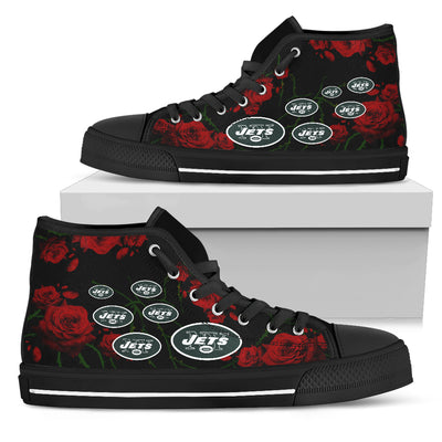 Lovely Rose Thorn Incredible New York Jets High Top Shoes